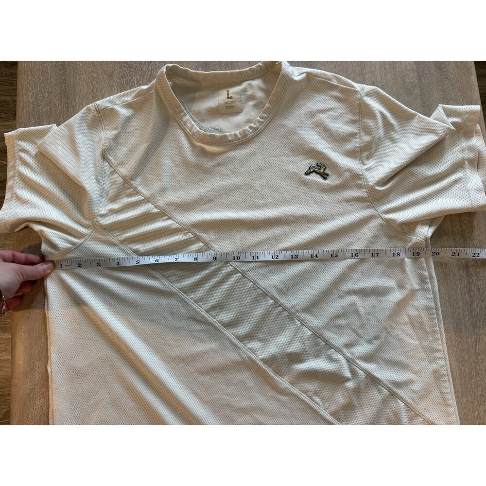 Tracksmith Van Cortlandt Tee in Ivory Stripe Men's Size Large - Picture 6 of 9